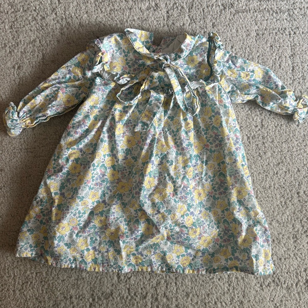La Coqueta Floral Long Sleeve Baby Dress